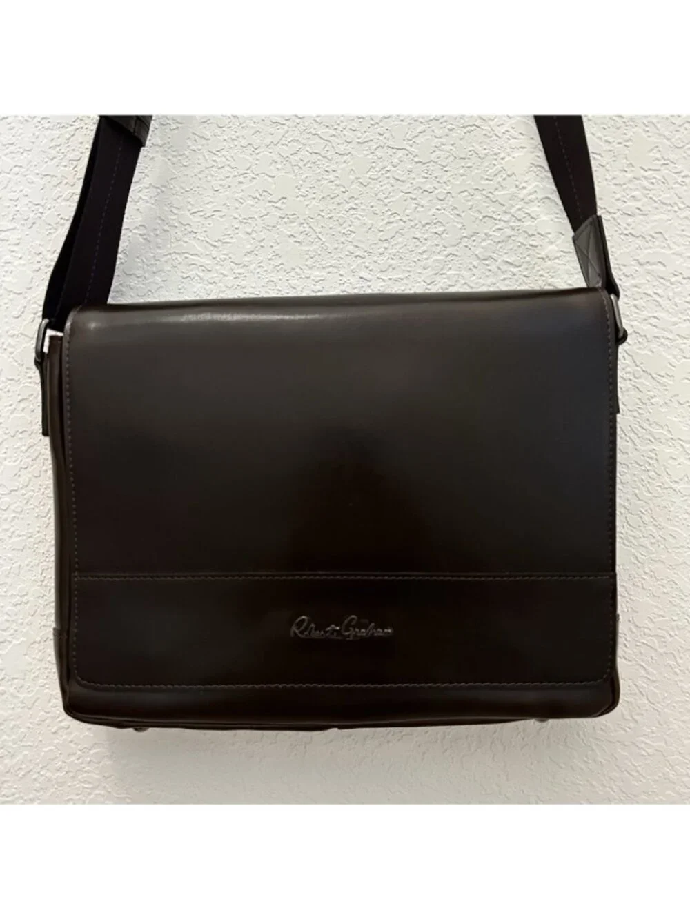 Robert Graham Brown Genuine Leather Messenger Portfolio Laptop/ipad Bag